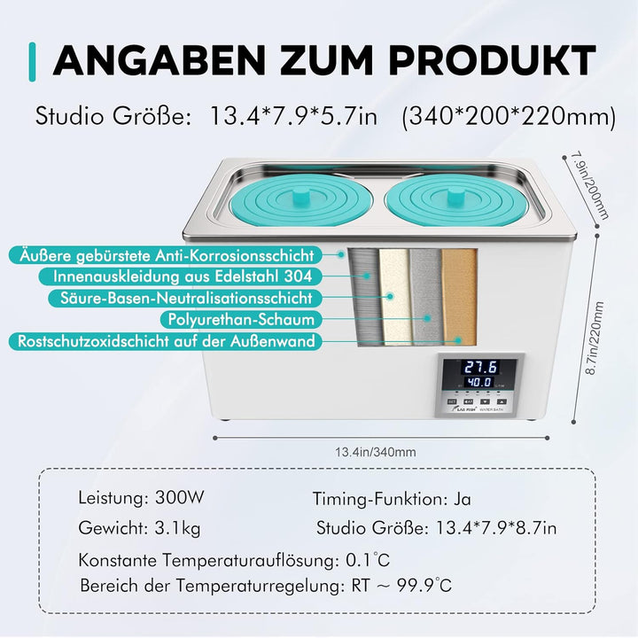 LABFISH Digitales Labor Wasserbad Water Bath 6L Capacity kommerzieller laborwasserbad Heating Device