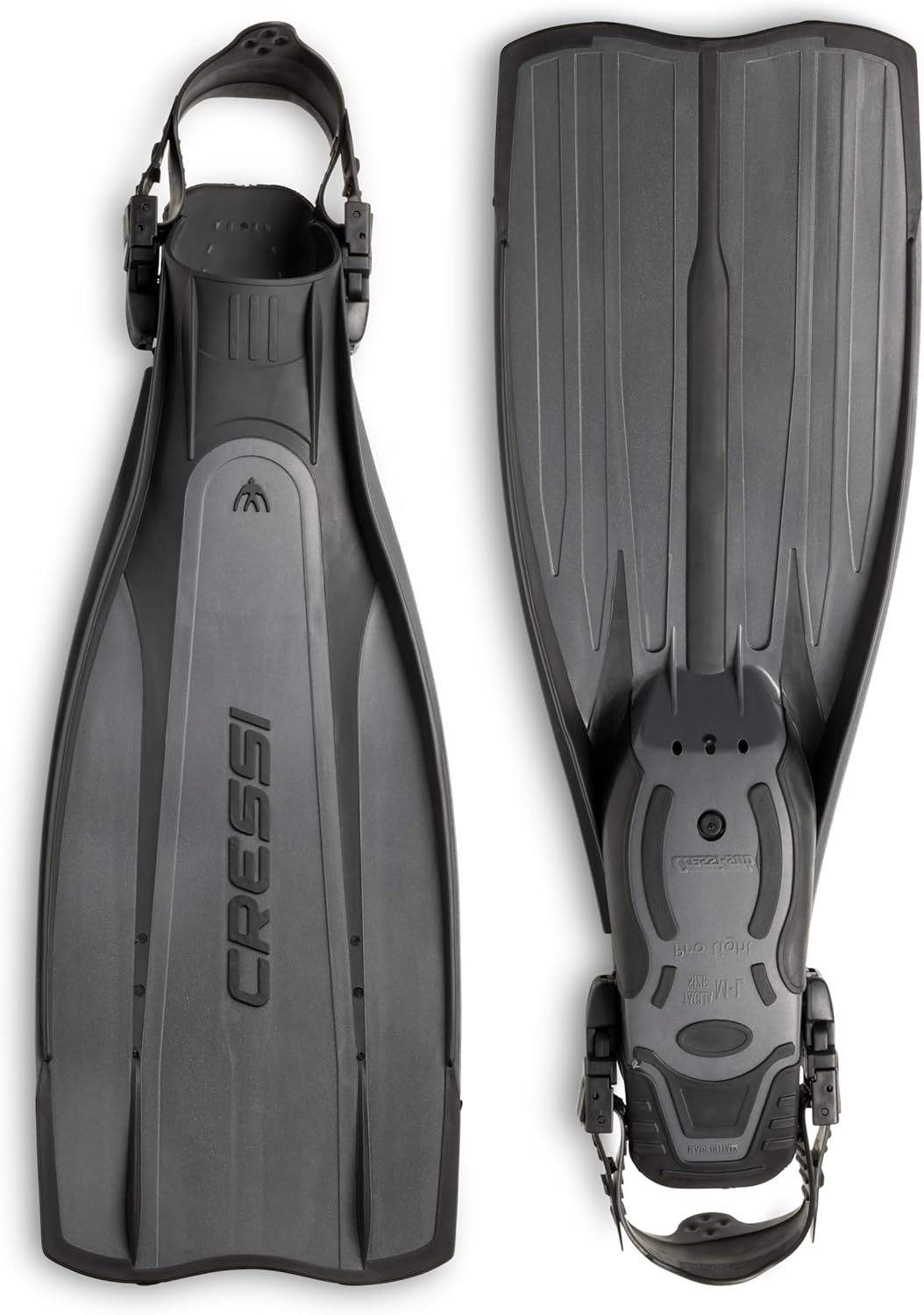 Cressi Pro Light Open Heel Tauchen Flossen S/M (40/41) Schwarz/Silber, S/M (40/41) Schwarz/Silber