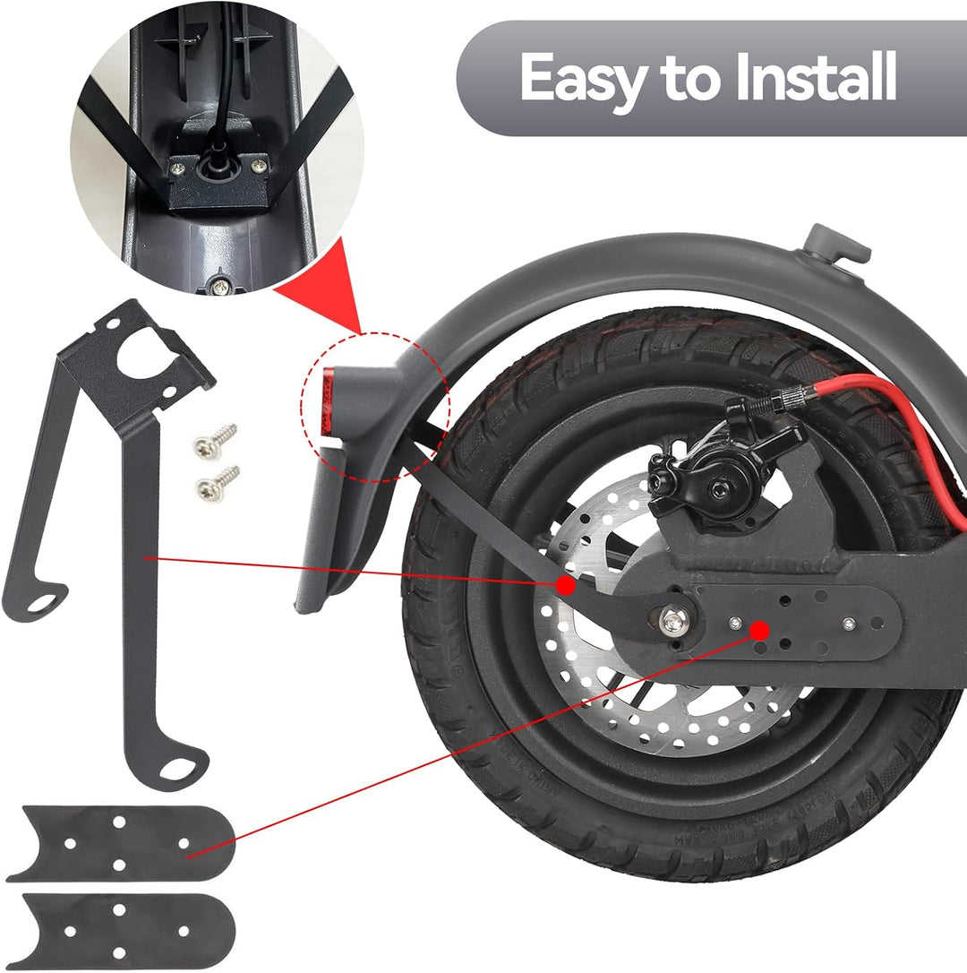 aibiku E Scooter Schutzblech Hinten für Xiaomi Elektroroller, mit Metallhalterung, Kennzeichenrahmen
