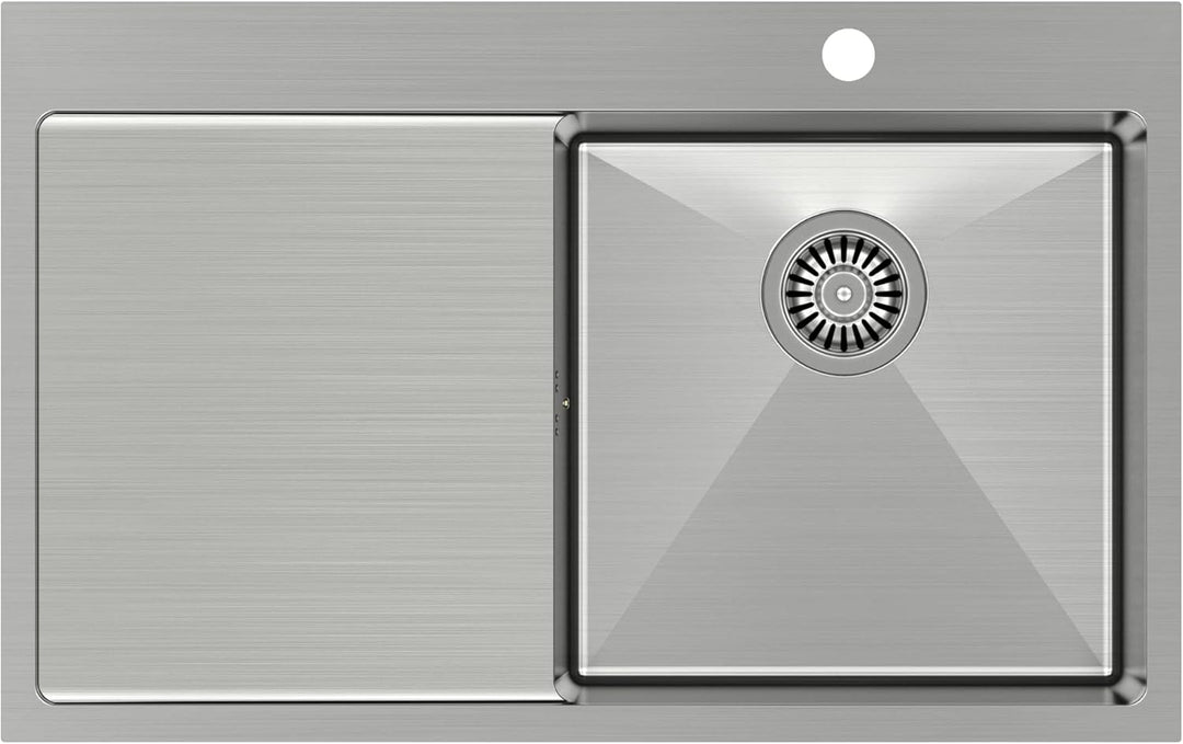 QUADRON | RUSSEL 111 | Einbeckenspüle | Masse: 78 x 48 x 20 cm | Passt in eine Schrankbreite: 45 cm