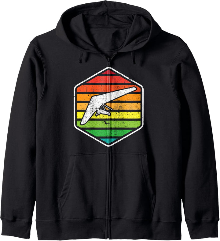 Retro Vintage Drachenfliegen I Cooles Retro Drachenflieger Kapuzenjacke