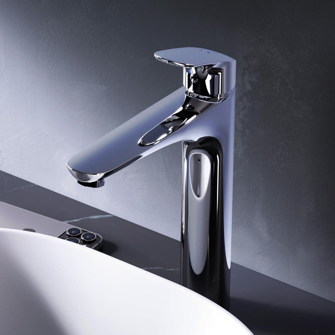 AM.PM Like Waschtischarmatur mit Einhebelmischer, SoftMotion Keramikkartusche, Rub&Clean, kratzfest,