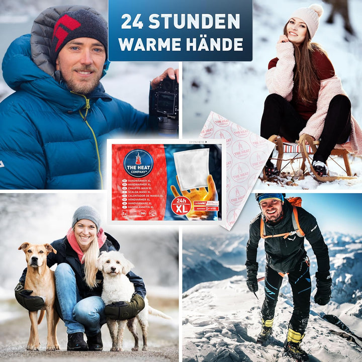 THE HEAT COMPANY Handwärmer XL - 10, 20 oder 40 Stück - EXTRA WARM - grosser Taschenwärmer - Wärmeki