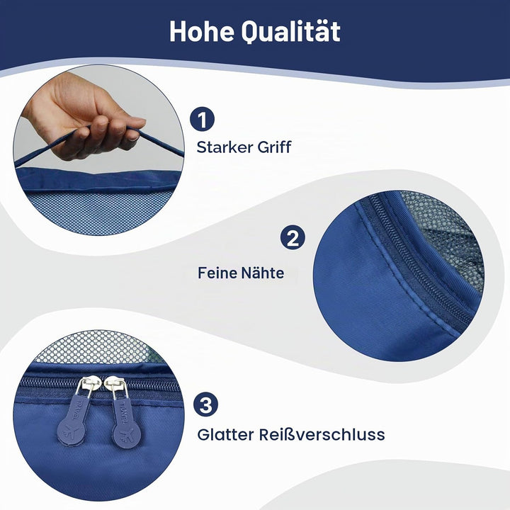 Grosse Packwürfel, 6 Stück, 40 x 30 x 12 cm, gleiche Grösse, Koffer-Organizer, 6 Stück, Reisetaschen