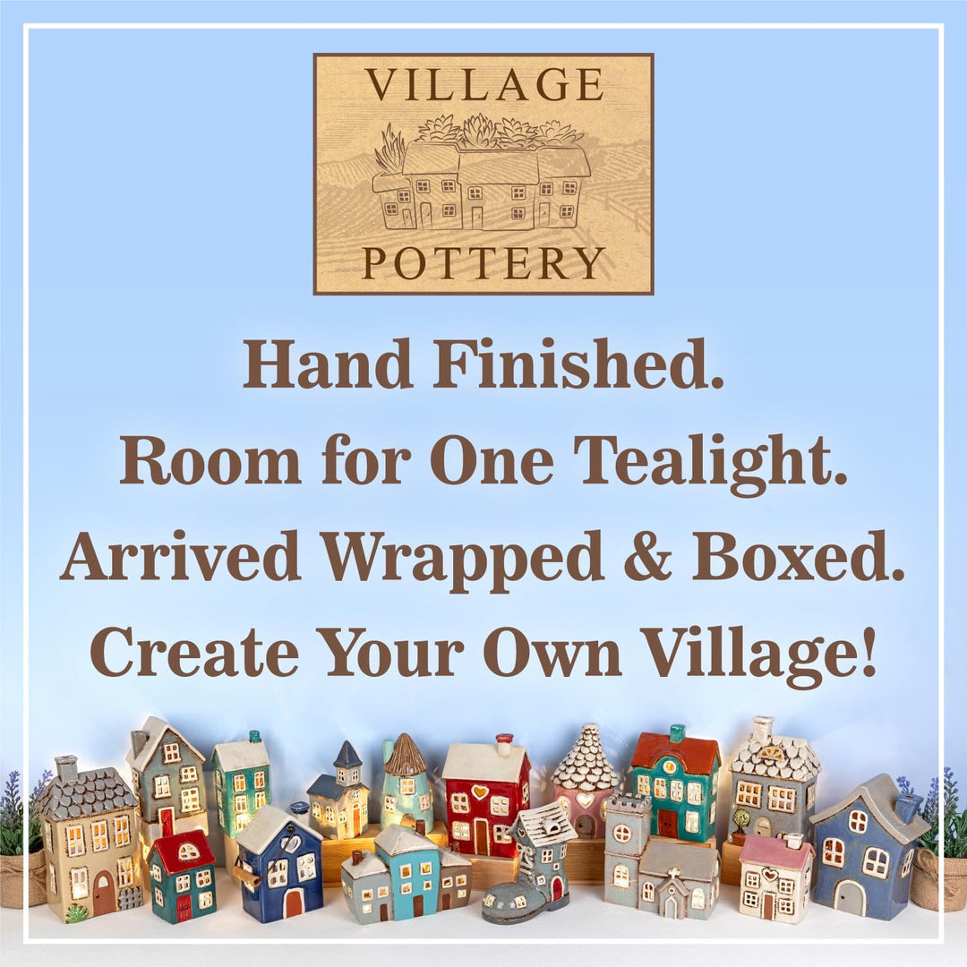 Village Pottery Teelichthalter Landhaus grau