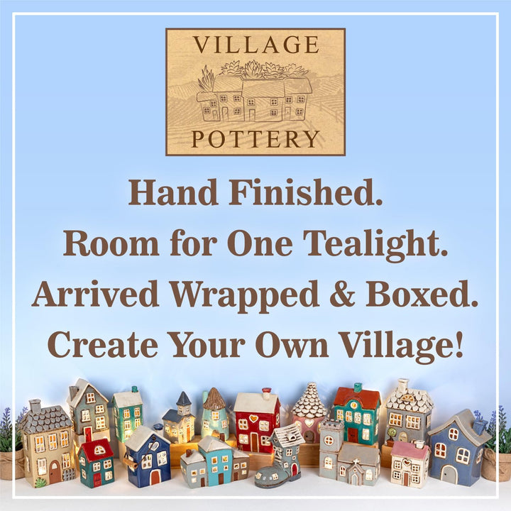 Village Pottery Teelichthalter Landhaus grau