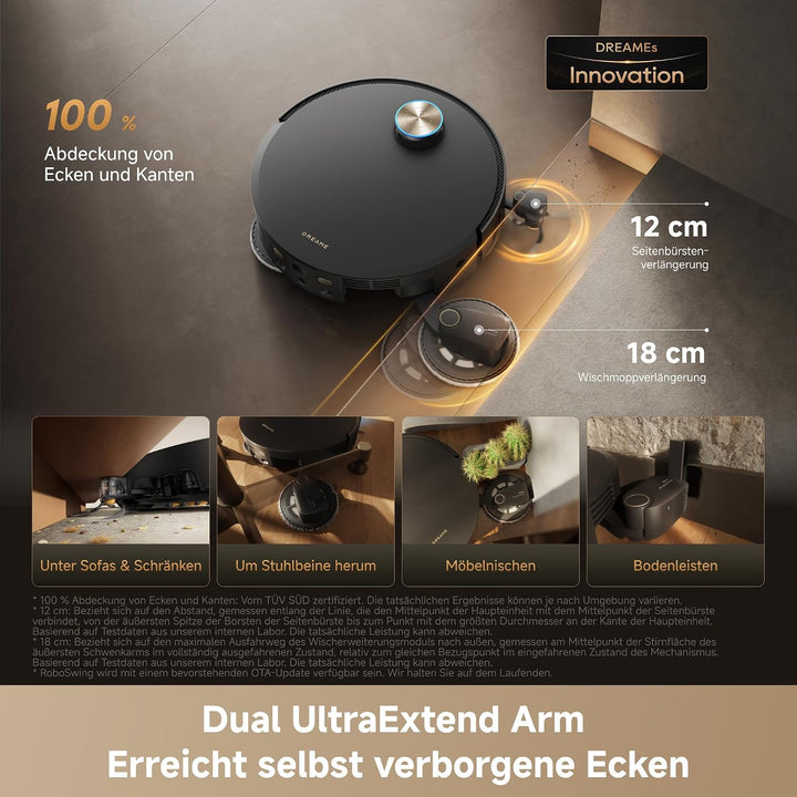 dreame X60 Pro Ultra Complete Saugroboter mit UltraExtend-Armen,42.000Pa X60 Pro Ultra Complete Schw