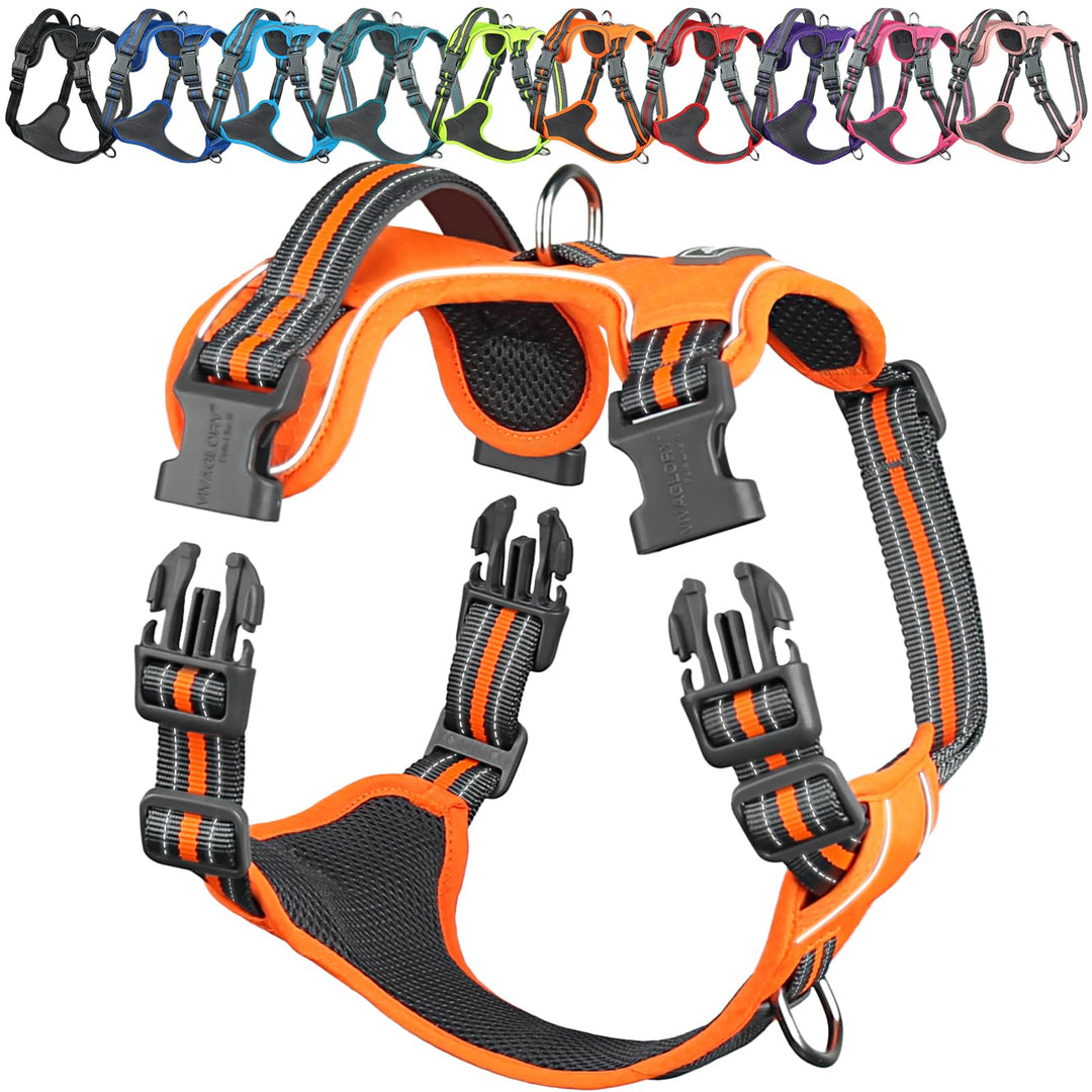 VIVAGLORY Easewalk Hundegeschirr, Anti Zug Hundegeschirr für Training &amp; Spazieren, Anti Zieh Geschir