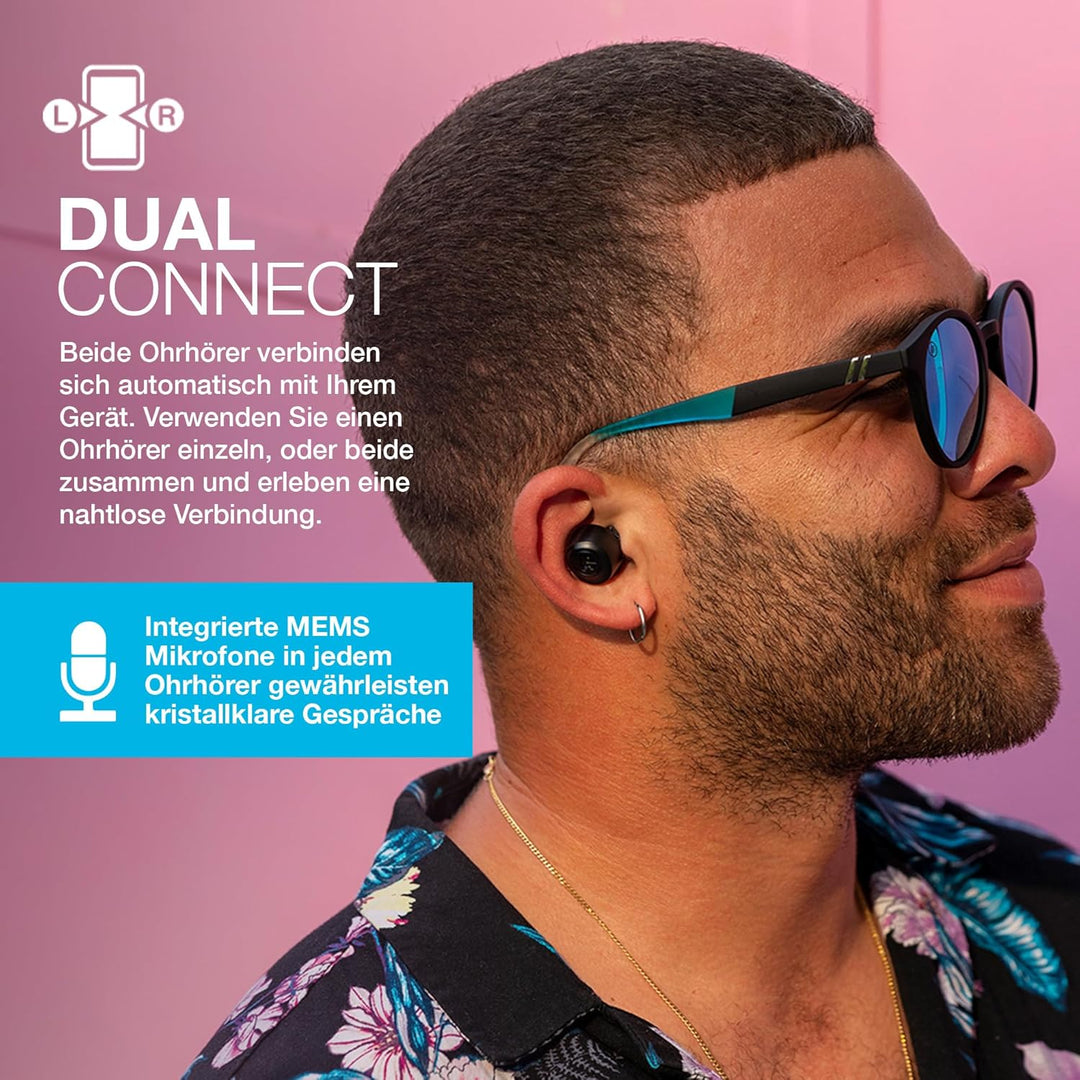 JLab Go Air Pop In Ear Kopfhörer kabellos Bluetooth, True Wireless Kopfhörer, 32+ Std Headphones, ka
