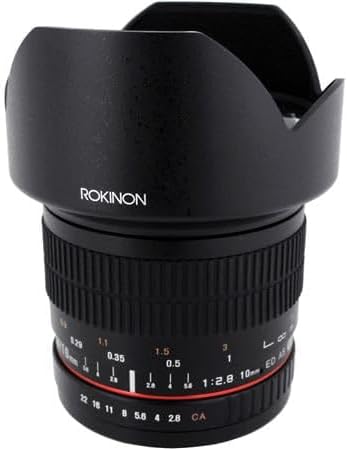 Rokinon 10 mm F2.8 ED AS NCS CS Ultra-Weitwinkelobjektiv Canon EF-S Typ für Canon Digital SLR Kamera