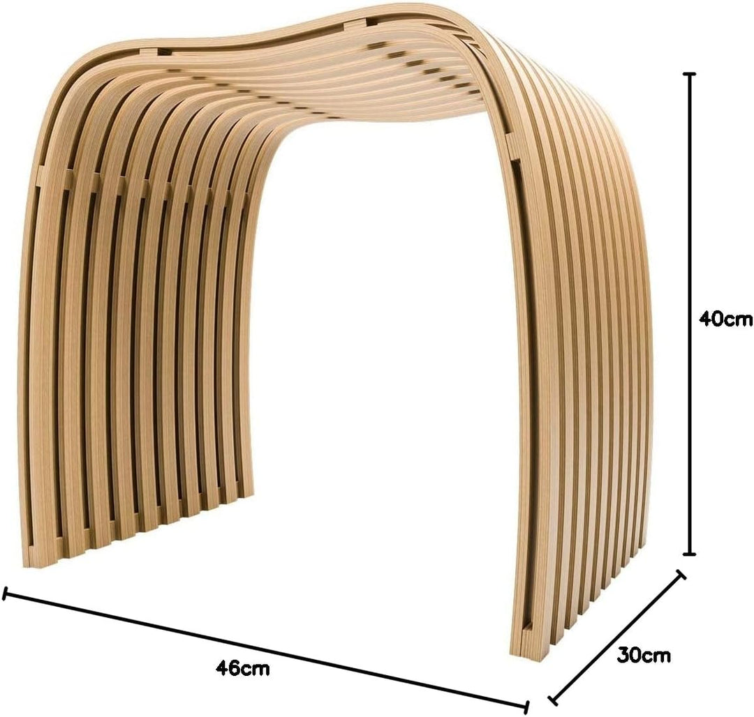 SCHULTE Badhocker aus Natur Bambus, 46 cm hoch, rutschfest, stabil, ergonomisch, komfortabel
