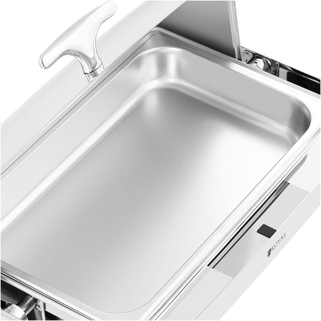Royal Catering RCCD-RT4_9L Chafing Dish GN 1/1 8,5 L 2 Brennstoffzellen Rolltop Warmhaltebehälter Re
