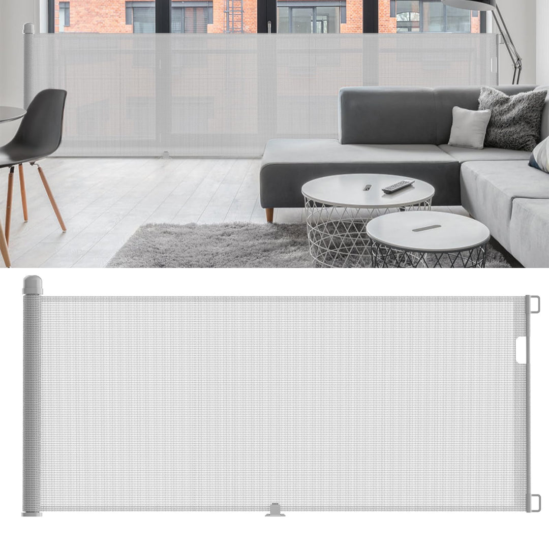 YUENFONG Treppenschutzgitter Türschutzgitter, 87 x 300 cm Treppenschutzrollo Türgitter Absperrgitter