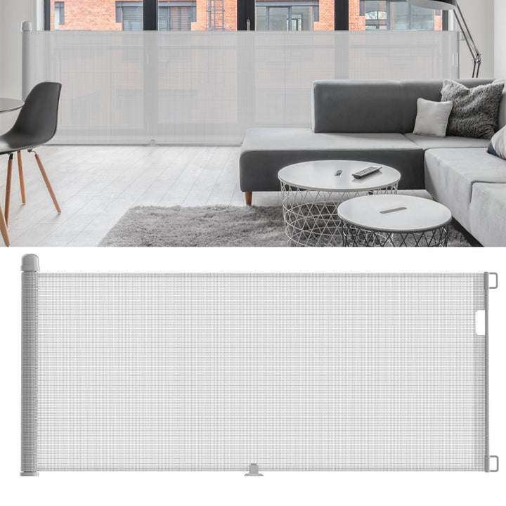YUENFONG Treppenschutzgitter Türschutzgitter, 87 x 300 cm Treppenschutzrollo Türgitter Absperrgitter