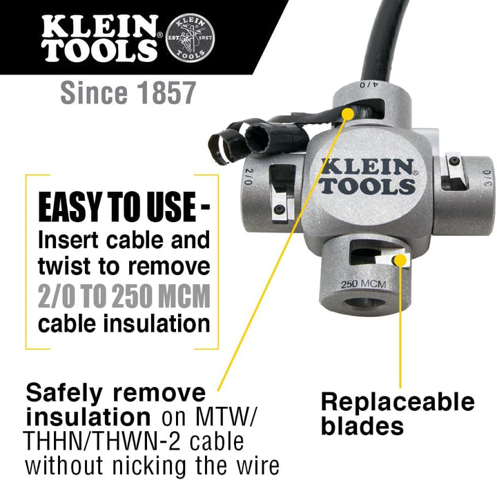 Klein Tools 21051 Grosser Abisolierzange (2/0-250 MCM)