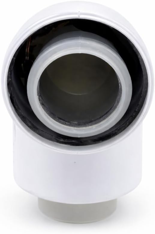 Uzman-Versand, Konzentrische Abgasrohr/90° Bogen Ø 60/100 mm, Bogen, Winkel, Abgas-Rohr Abgassystem