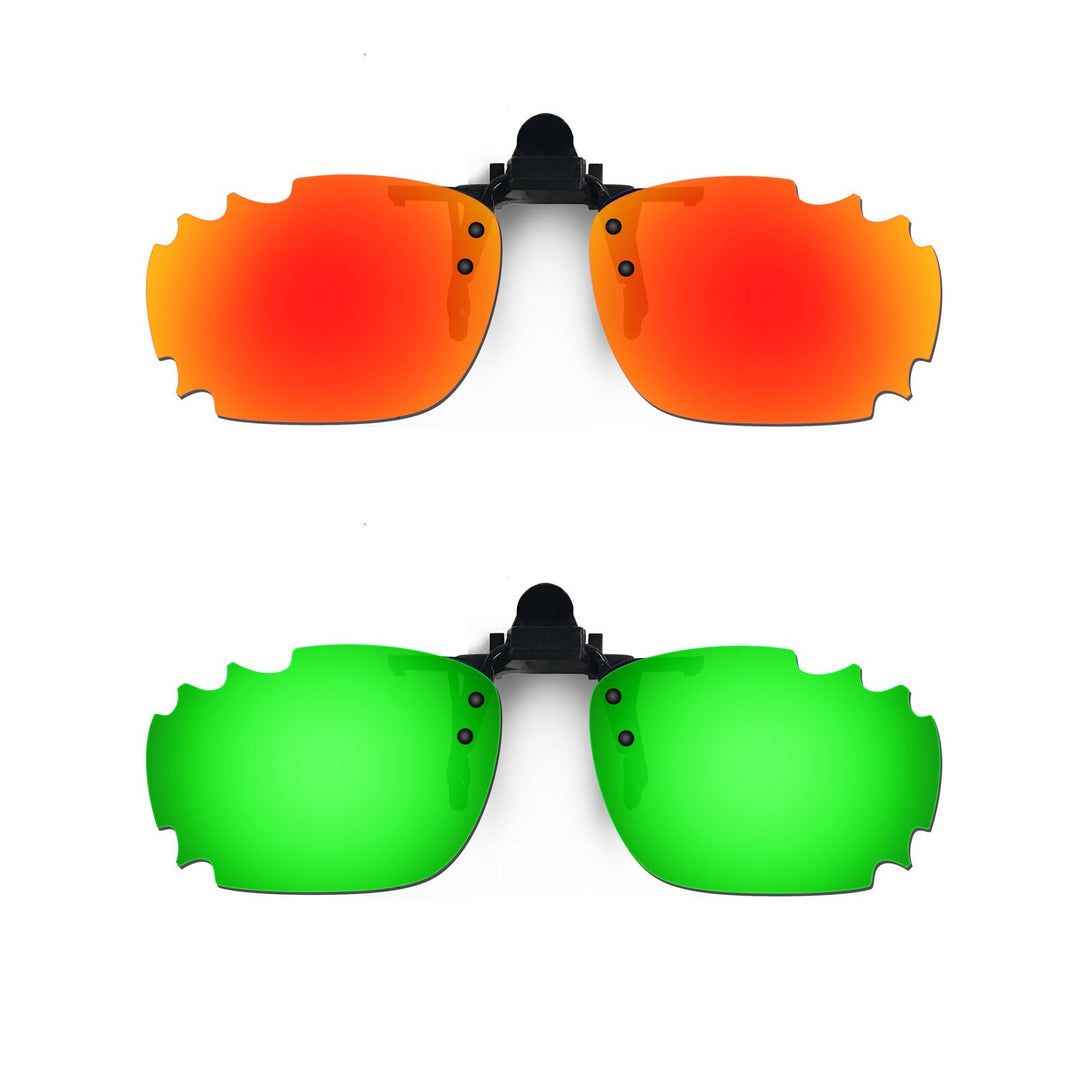 HKUCO Sonnenbrille Clip Rot/Grün Polarisiert Objektive für Myopie Frame Clip Polarisiert Objektive U