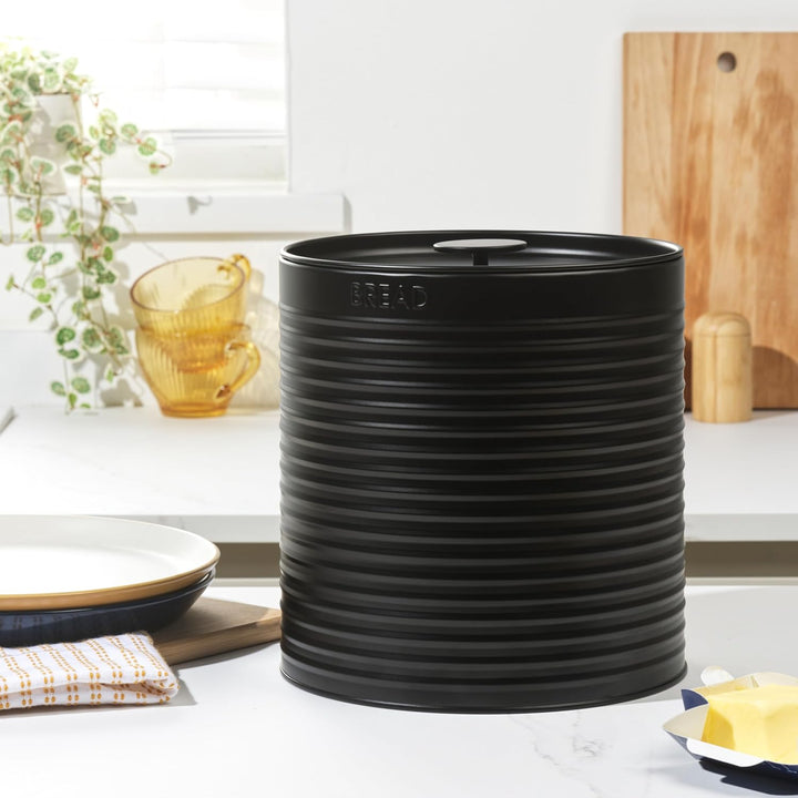 Russell Hobbs RH03269EU7 Ribbed Brotkasten – Brotkasten aus Metall, grosser Küchenkanister, Aufbewah