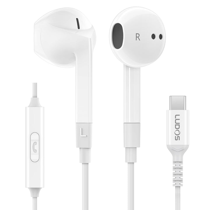 LUDOS FEROX USB C Kopfhörer, 5 Jahre Garantie für iPhone 17 16 15 Pro Max Plus Air Samsung Galaxy S2