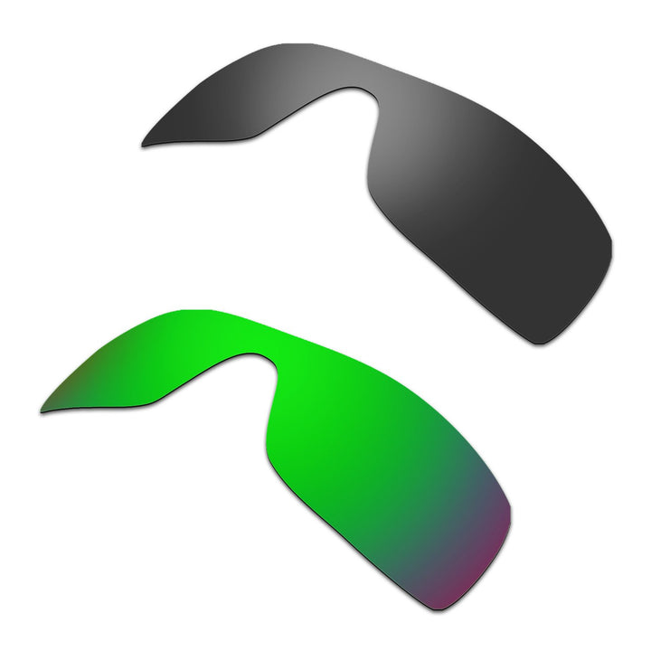 HKUCO Plus Mens Replacement Lenses For Oakley Batwolf Black/Emerald Green Sunglasses