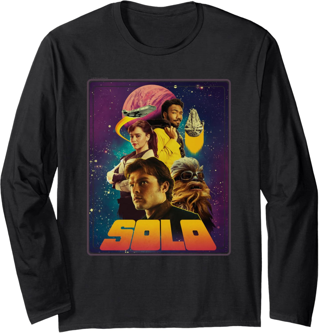 Star Wars Han Solo Movie Four Heroes Poster Langarmshirt