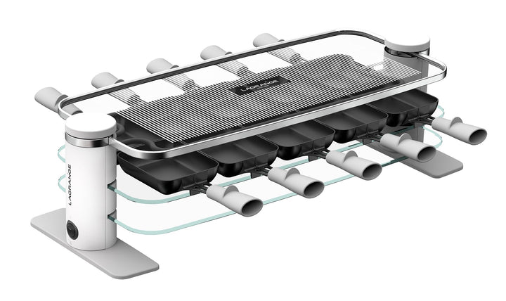 LAGRANGE Raclette-Gerät für 10 Personen, 1200 W, Glasplatten, abnehmbare obere Platte für einfache R
