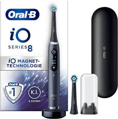 Oral-B iO Series 8 Elektrische Zahnbürste/Electric Toothbrush, 2 Aufsteckbürsten, 6 Putzmodi für Zah