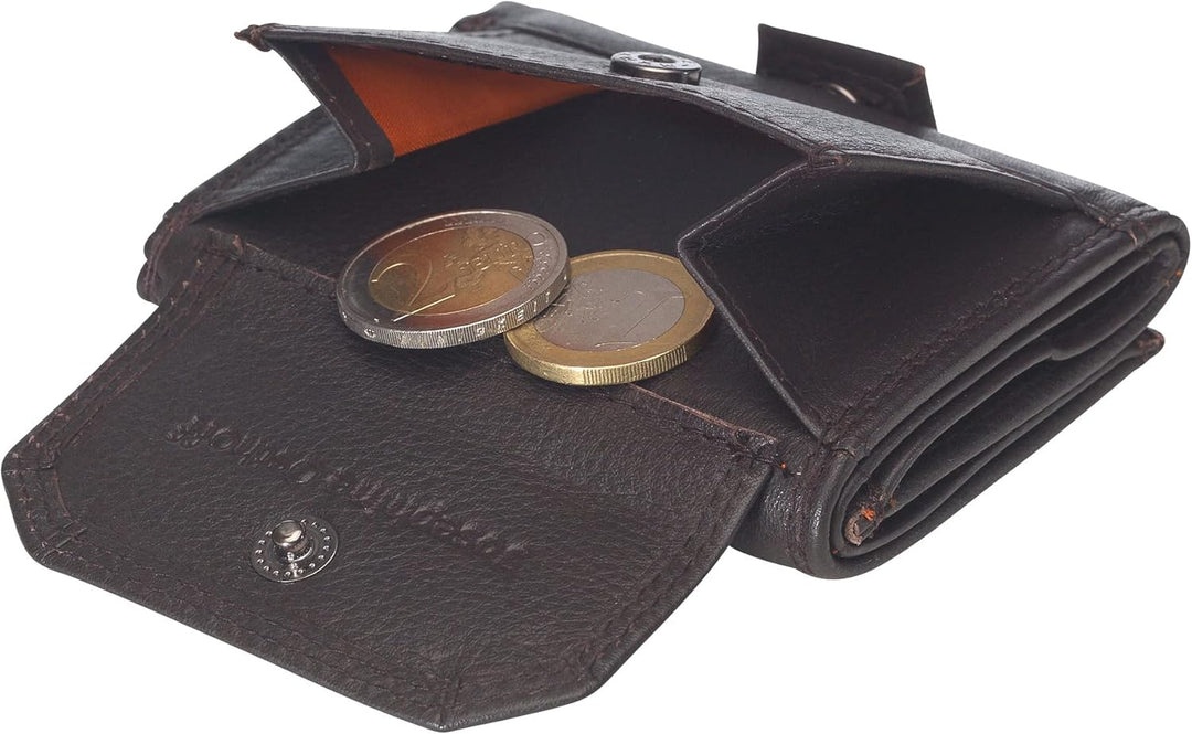 Josephine Osthoff Mini Geldbörse mit Münzfach, RFID Credit Card Holder Damen und Herren Slim Wallet
