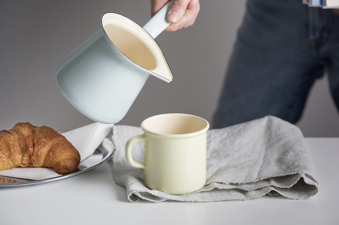 Riess, 0445-006, Kaffeekocher, CLASSIC - BUNT/PASTELL, Farbe Türkis, Inhalt 0.75 Liter, Höhe 10.5 cm