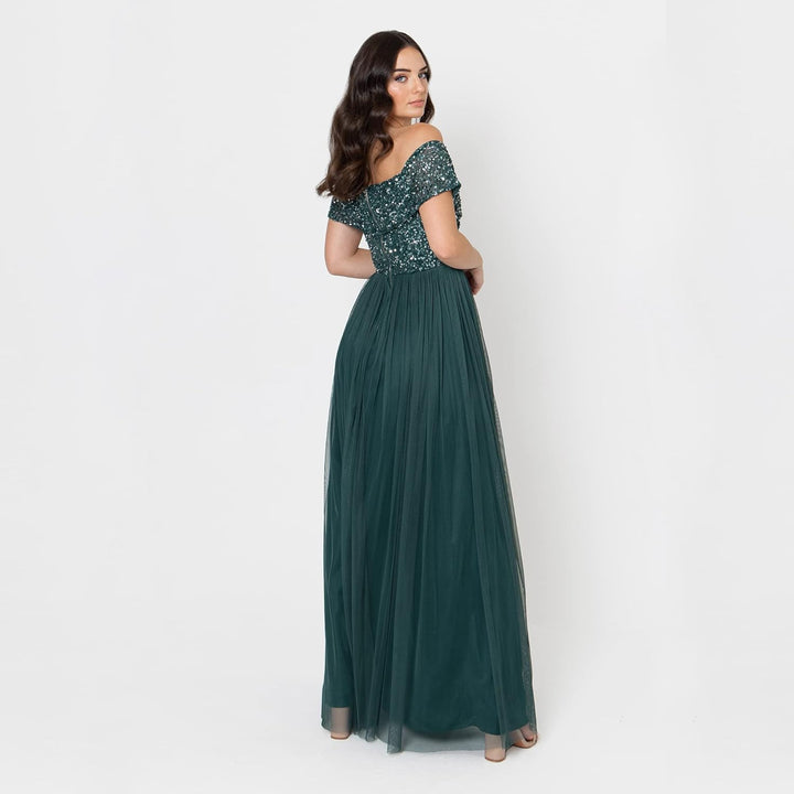 Maya Deluxe Damen Bridesmaid Dress Emerald Green 44, Emerald Green 44
