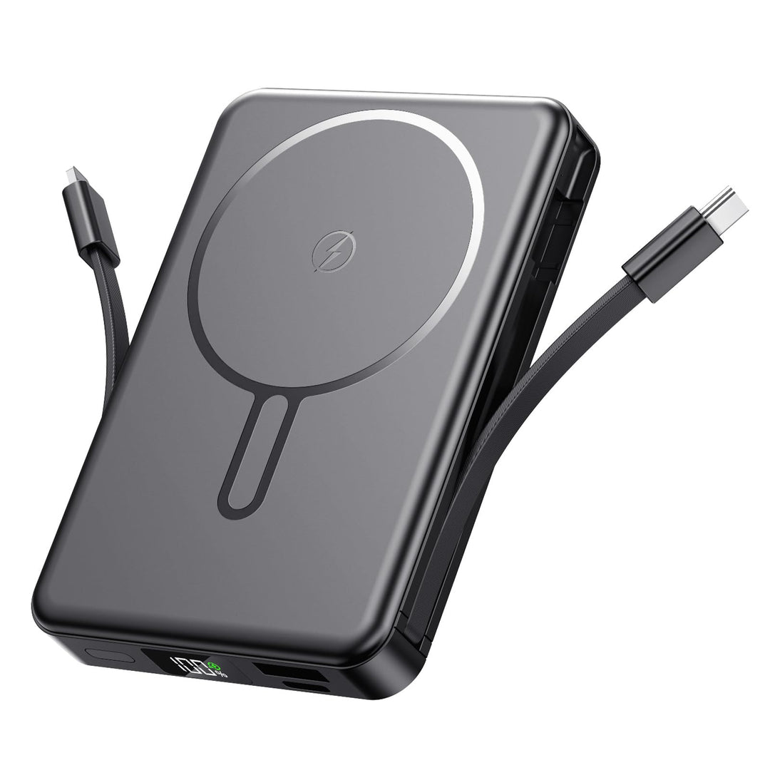 Magsaf Power Bank 10000mAh, Wireless Magnetische Powerbank Schnelles Laden mit LED-Display Mini Powe