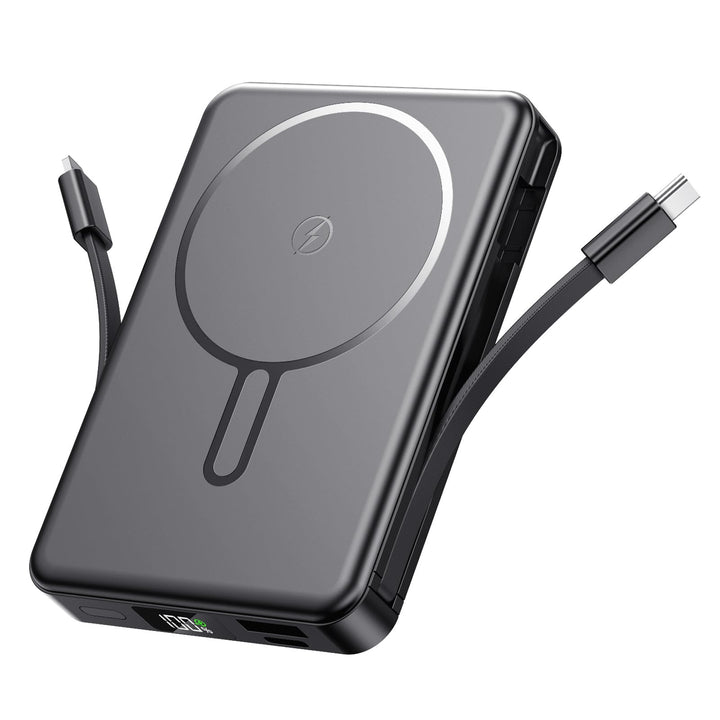 Magsaf Power Bank 10000mAh, Wireless Magnetische Powerbank Schnelles Laden mit LED-Display Mini Powe