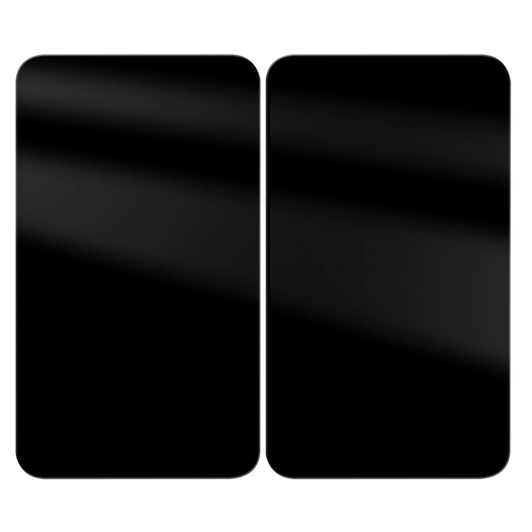 WENKO Herdabdeckplatte Universal Schwarz, 2er Set Herdabdeckung für alle Herdarten aus gehärtetem Gl