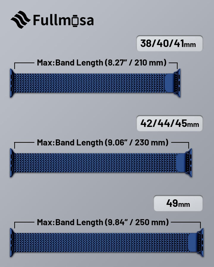 Fullmosa Kompatibel mit Apple Watch Armband Ultra2/Ultra 49mm, Magnetisch Edelstahl Ersatzarmband fü