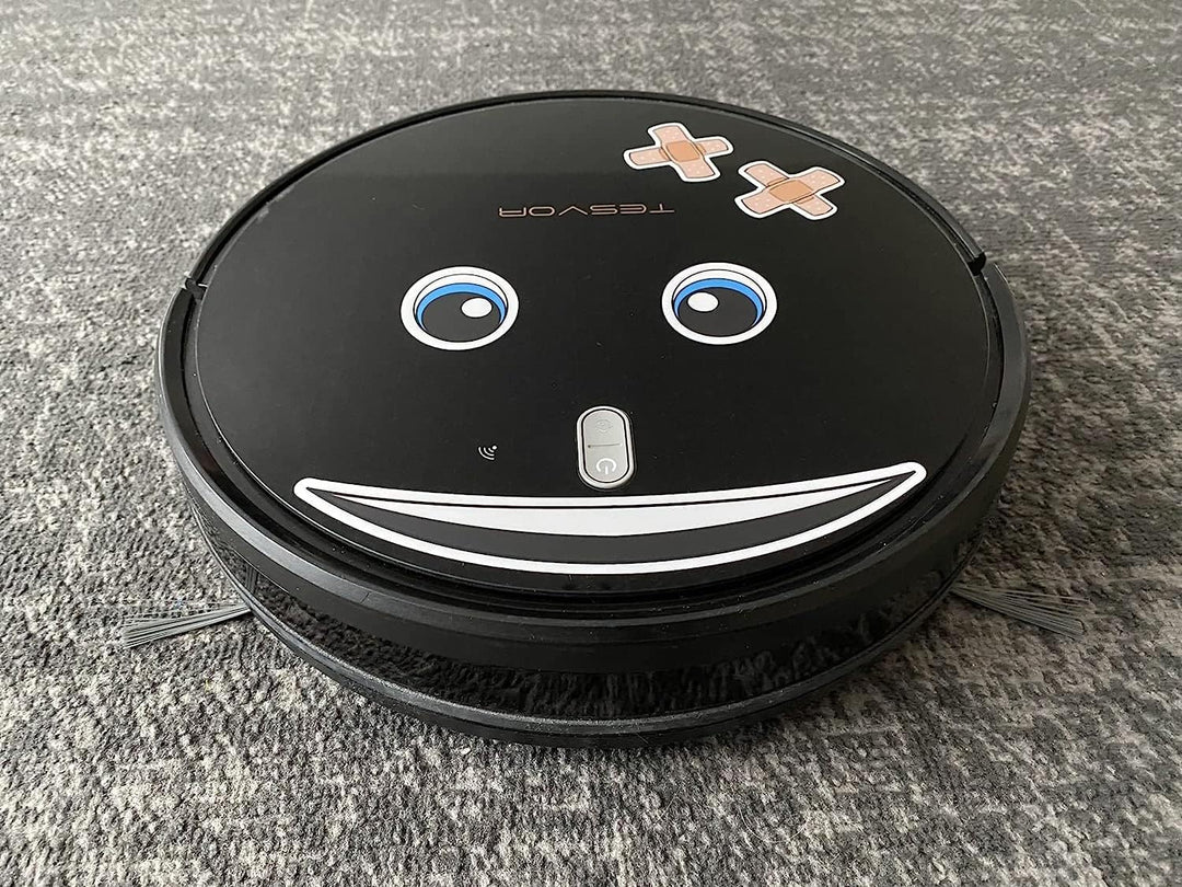 2X Aufkleber Gesicht Augen für Saugroboter Staubroboter Mähroboter Wischroboter Thermomix Staubsauge
