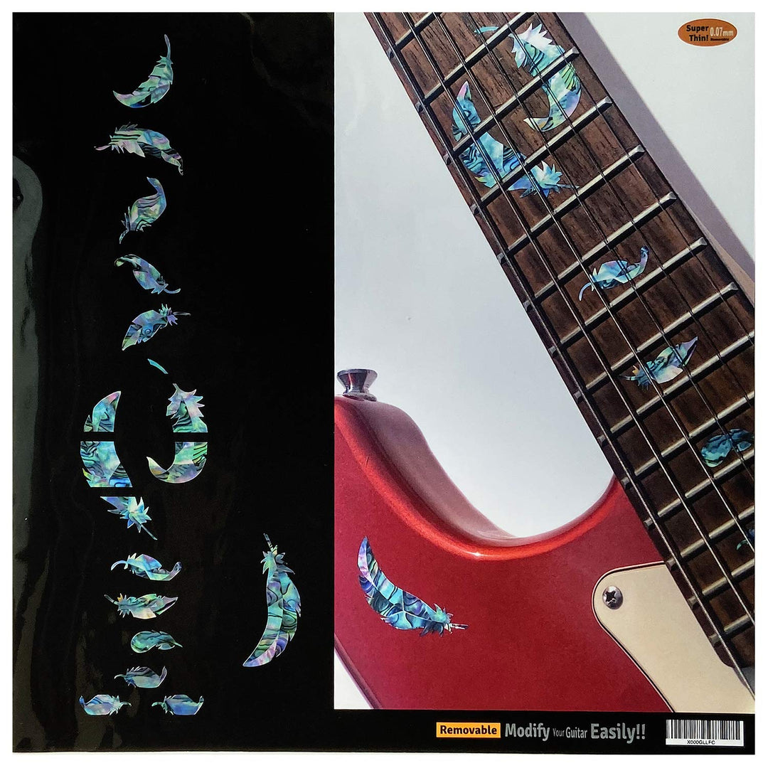 Flight Feathers - Inlay Sticker Griffbrett Position Marker für Gitarren - Abalone-Mix, Abalone-Mix