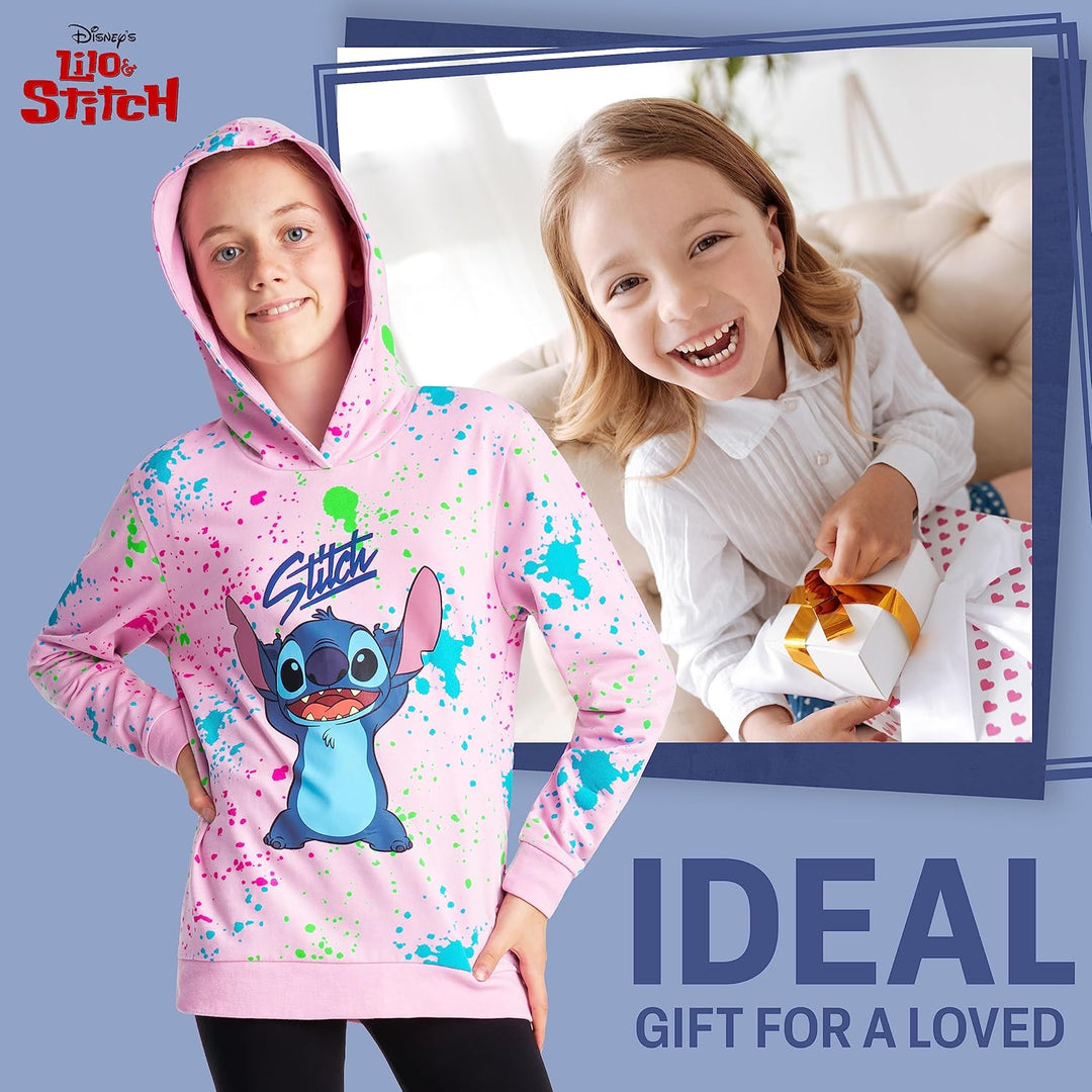 Disney Stitch Pullover Mädchen, Warm, Weich &amp; Trendy, Hoodie Kapuzenpullover für Kinder, Geschenke f