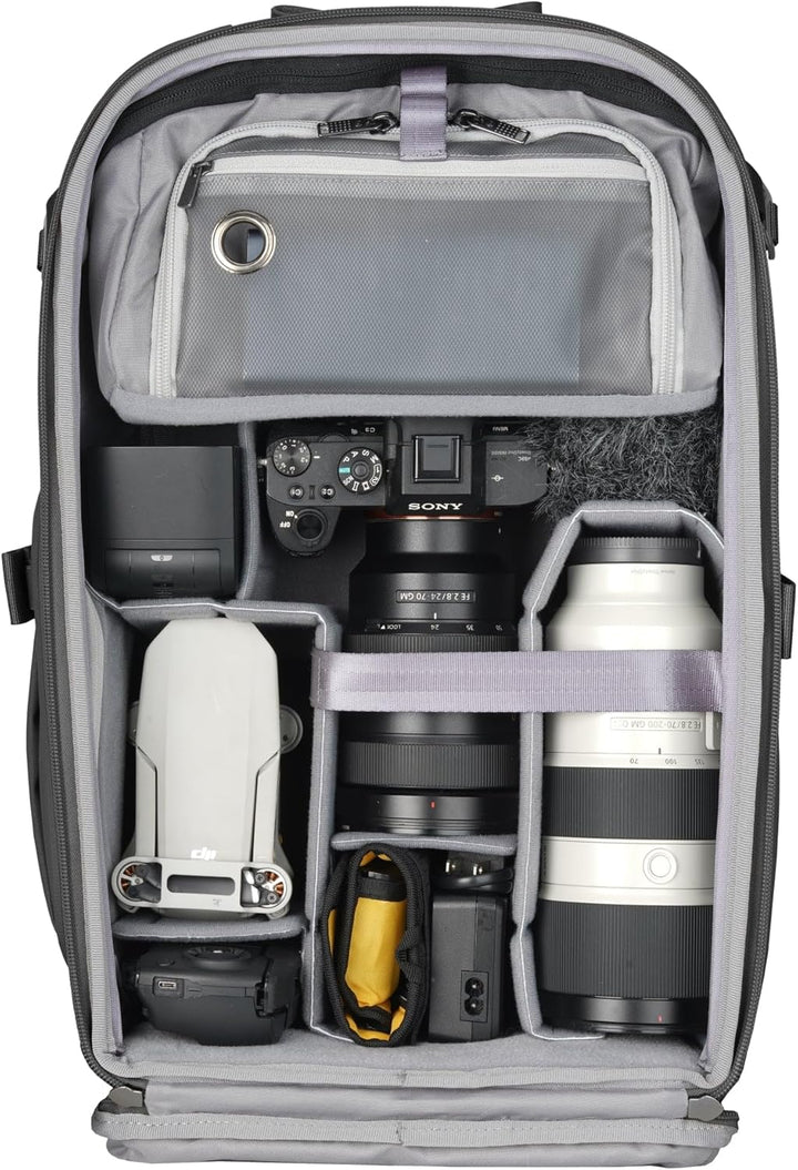 Vanguard Veo Metro B25L BK Fotorucksack für Kamera, Objektive, Laptop und Tablet, Schwarz