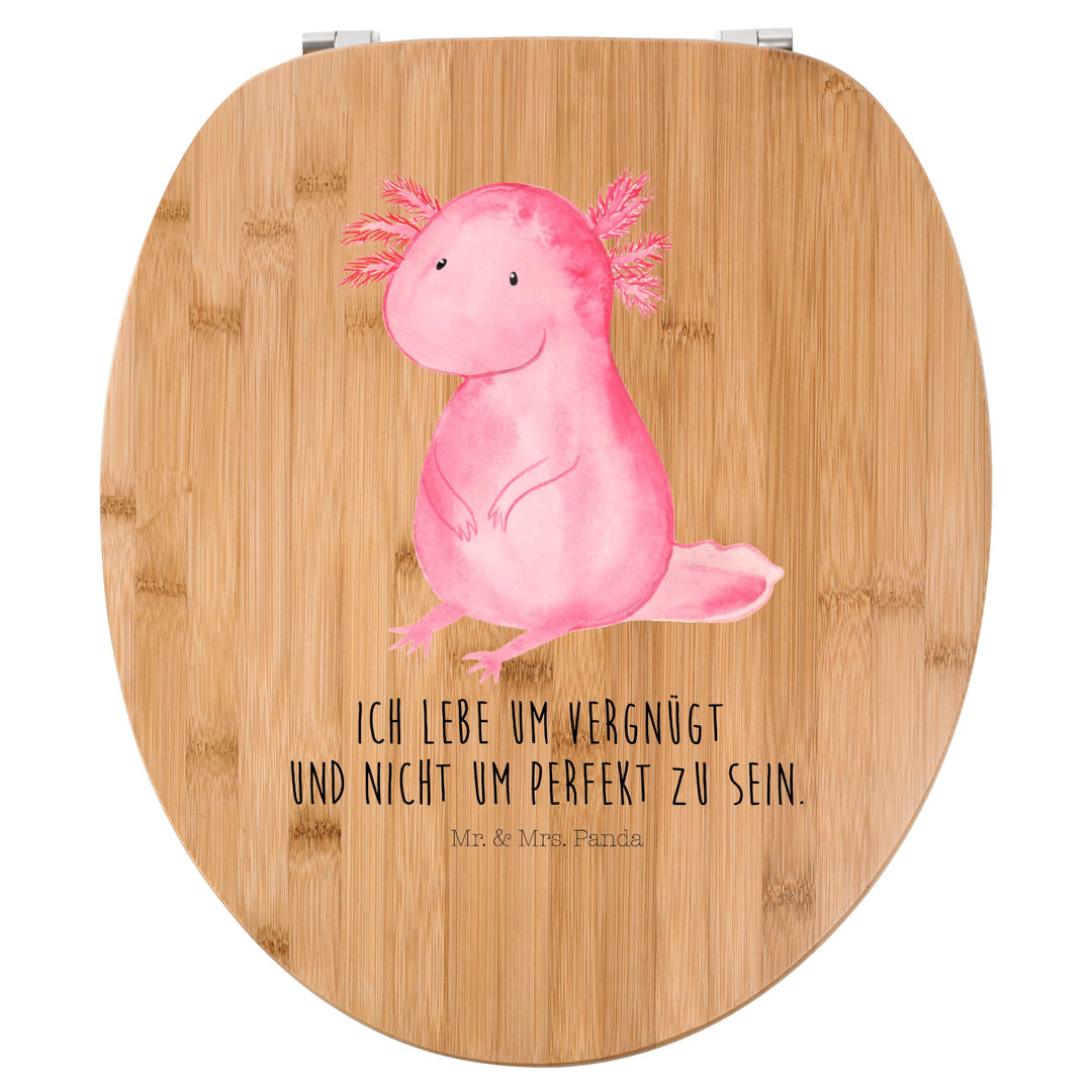 Mr. &amp; Mrs. Panda Motiv WC Sitz Axolotl - Geschenk, Liebe, Lebensweisheit, Klobrille, WC-Sitz, Toilet