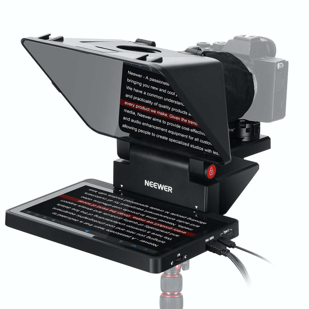 NEEWER 2 in 1 Teleprompter 11 Zoll mit Monitor für Windows MacOS, Unterstützt Bildschirmspiegelung,
