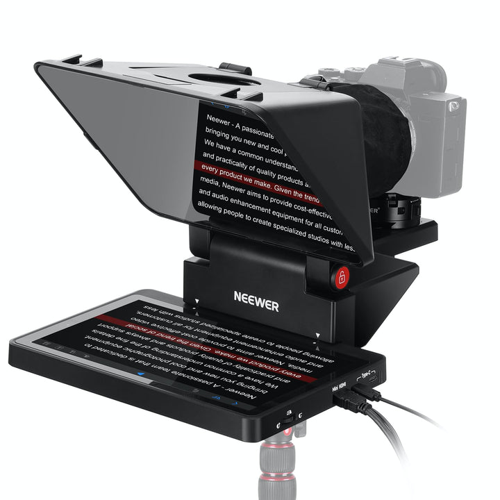 NEEWER 2 in 1 Teleprompter 11 Zoll mit Monitor für Windows MacOS, Unterstützt Bildschirmspiegelung,