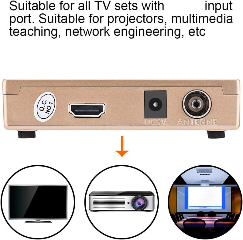 RF zu HDMI Konverter, 100-240V Analog TV Receiver Adapter mit Fernbedienung(EU-Stecker), EU-Stecker