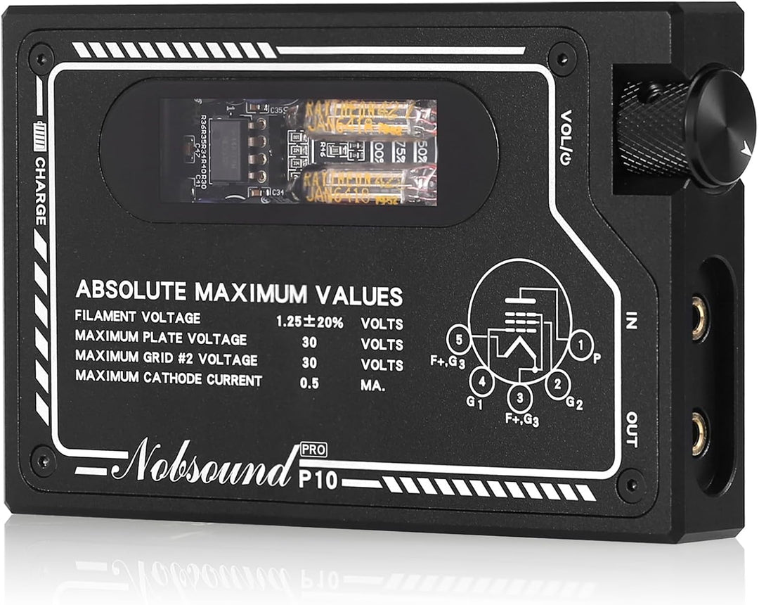 Nobsound Röhren Kopfhörerverstärker: Tragbarer HiFi-Mini-Verstärker mit JAN6418-Röhren, batteriebetr