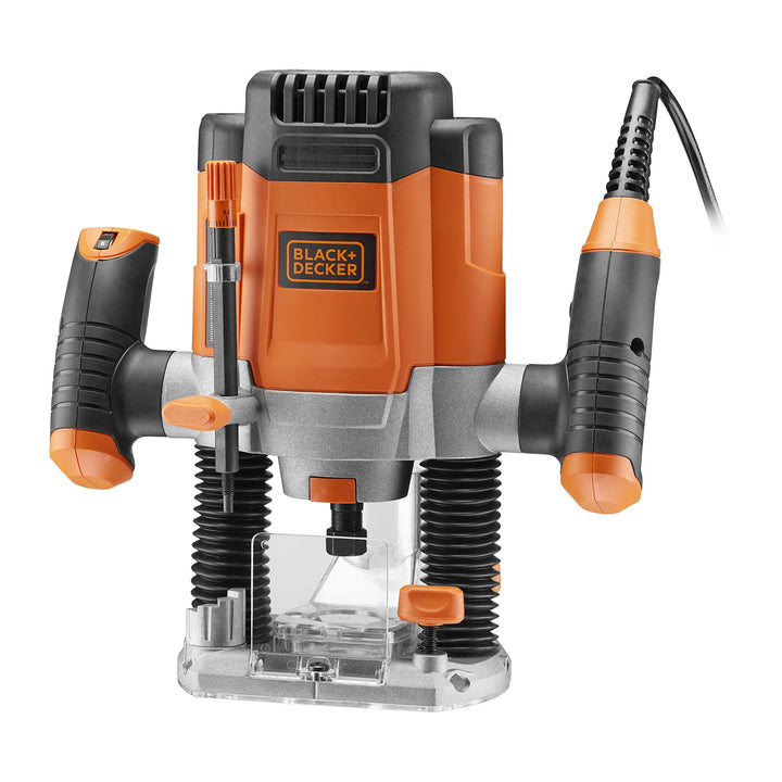 Black+Decker KW1200EKA-QS 1200W 6.35mm Plunge Router + 6 Bits Orange Fräse +