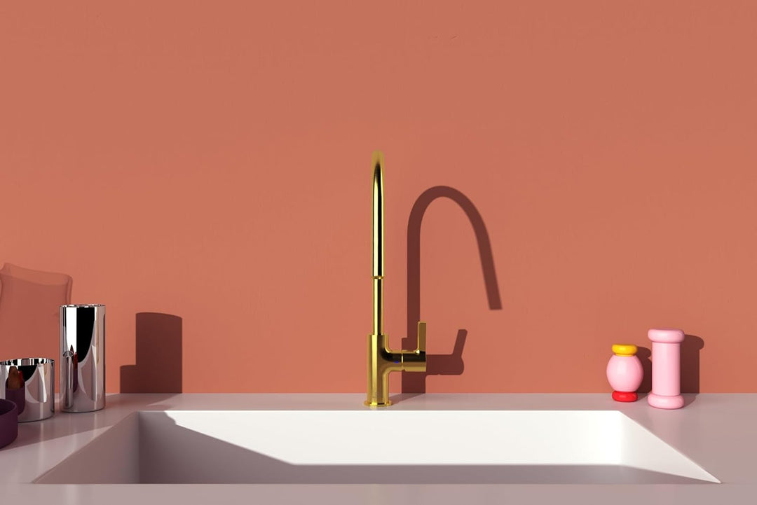 Ideal Standard – Gusto Küchenarmatur, Hoher Auslauf mit zylindrischem Querschnitt, mit FirmaFlow Kar