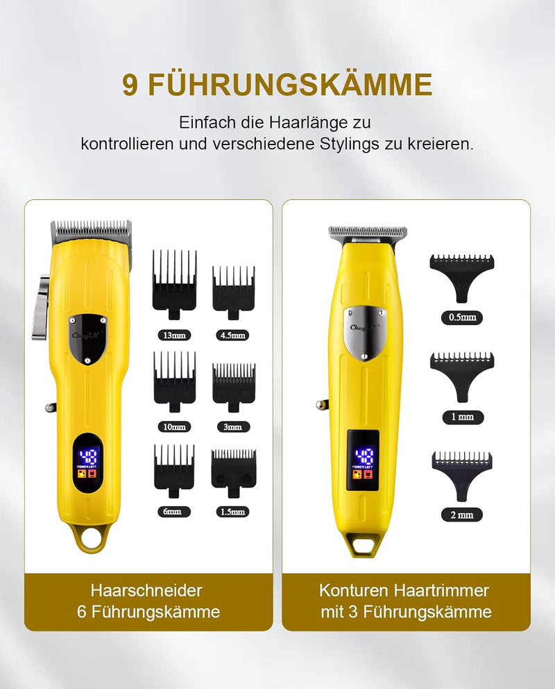 CkeyiN Haarschneidemaschine Profi Herren, T-Klingen Trimmer, USB Aufladen,Kabelloser Professioneller