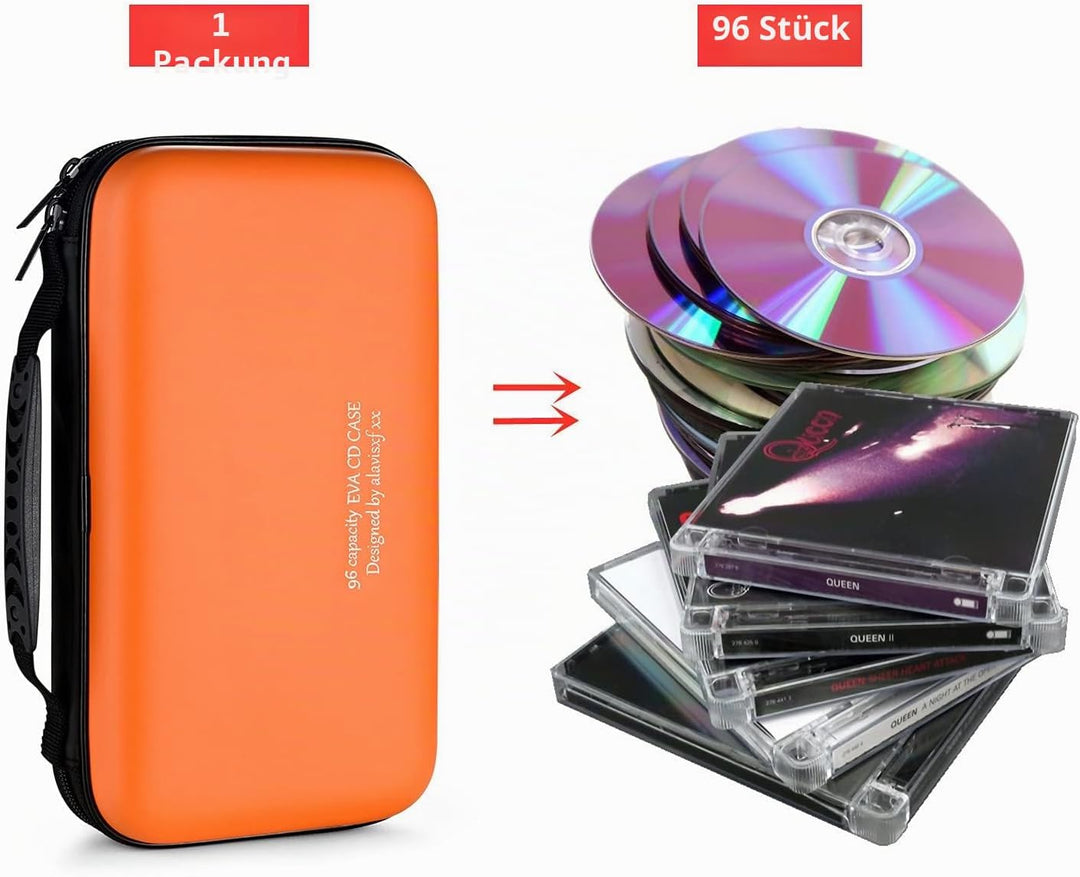 DVD Tasche,48 Kapazität Eva Material CD-Hülle Halter Lagerung Veranstalter Medien Halten Hartplastik