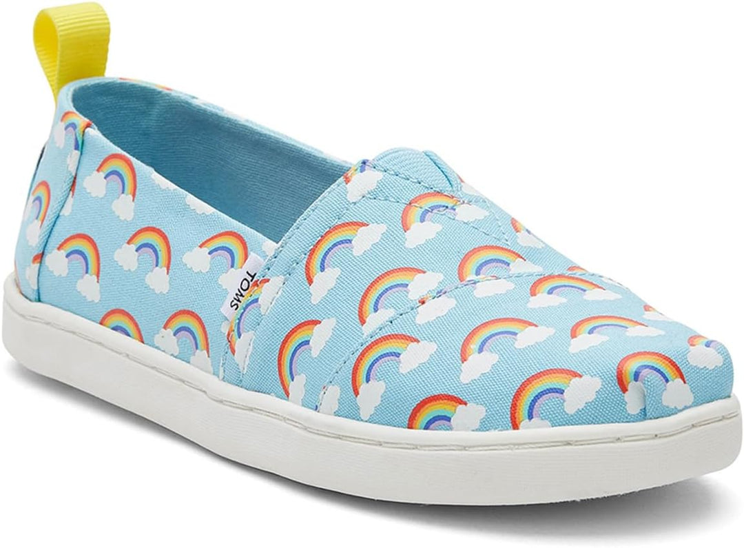 TOMS Mädchen Classic Alpargata Flacher Slipper 36 EU Blaue im Dunkeln Leuchtende Regenbögen, 36 EU B