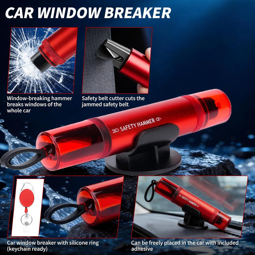 Verbessert Gurtschneider Notfallhammer Mini, 2 In 1 Safety Nothammer Auto mit Gurtschneider, Tragbar