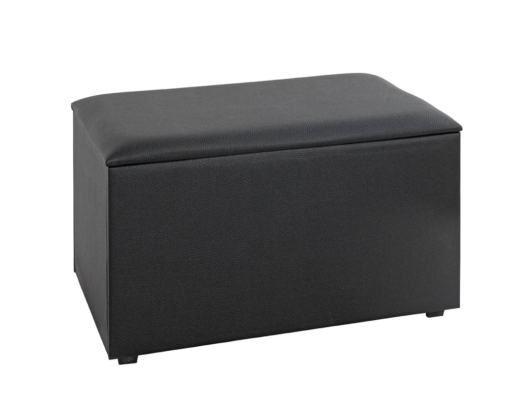 HAKU Möbel Sitztruhe, Kunstleder, schwarz, B 65 x T 40 x H 42 cm schwarz 65 x 40 x H 42 cm Schwarz,